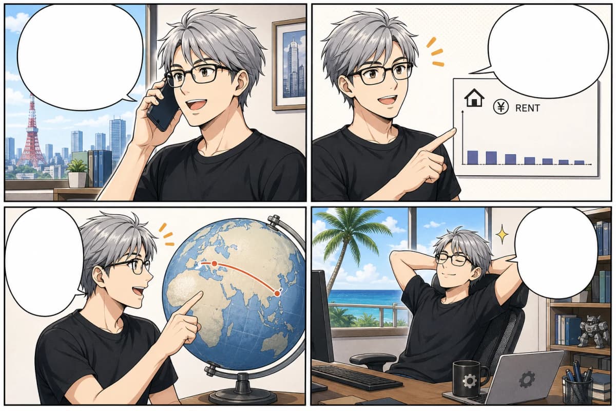 那覇の自宅オフィスで100本ノックを始める瞬間