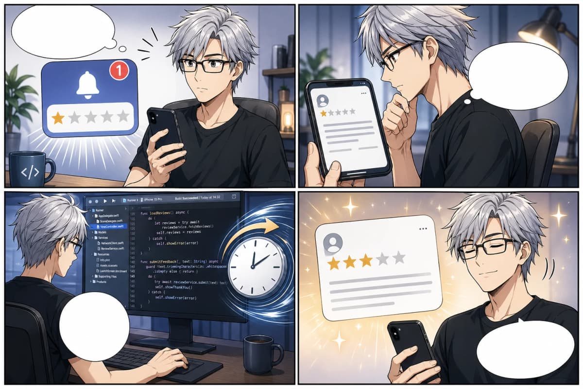 ★1から24時間以内に★3に変わった、淡々とした記録