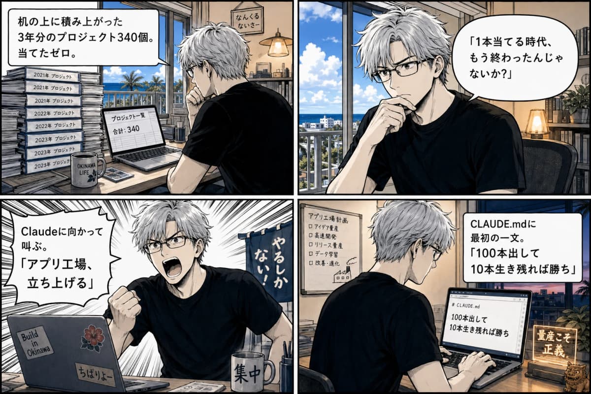 1本当てる夢を諦めた瞬間の4コマ