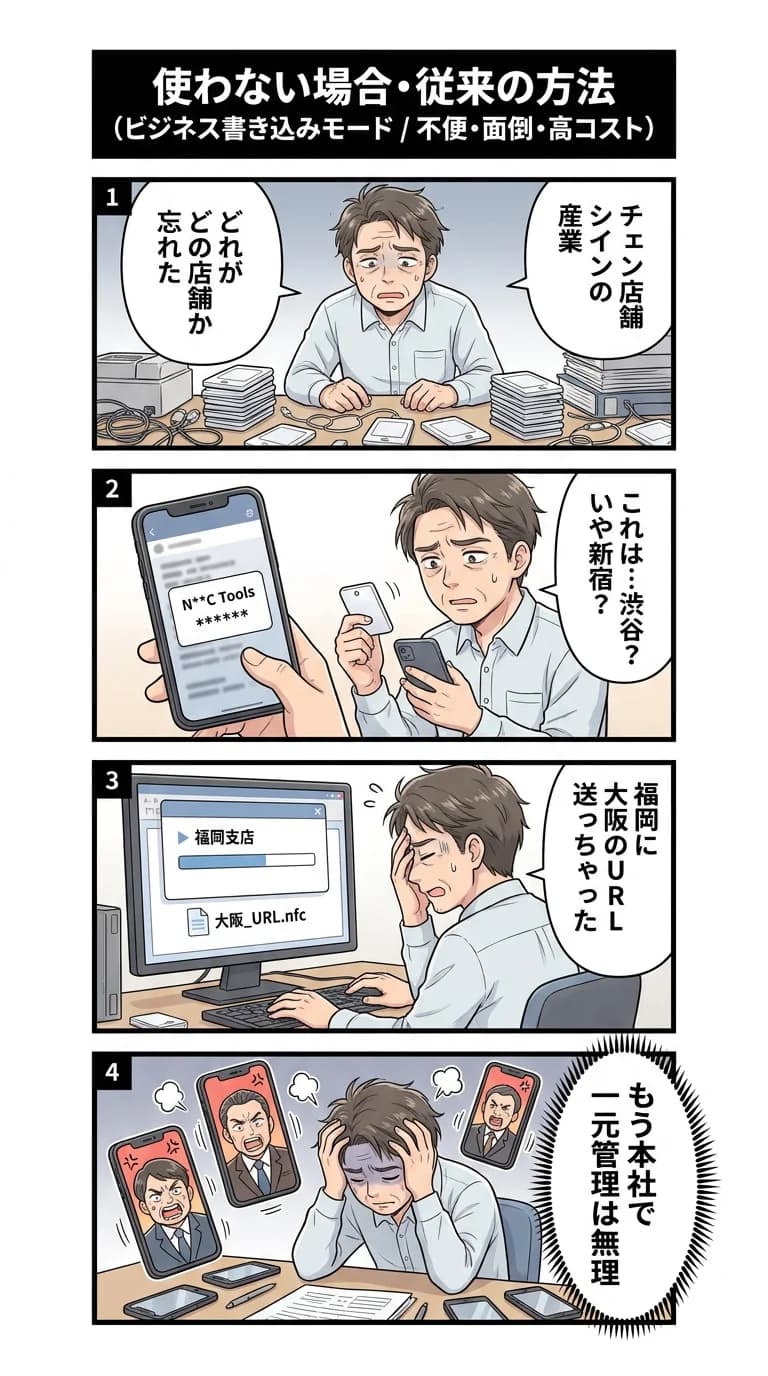 従来の方法/他社アプリ