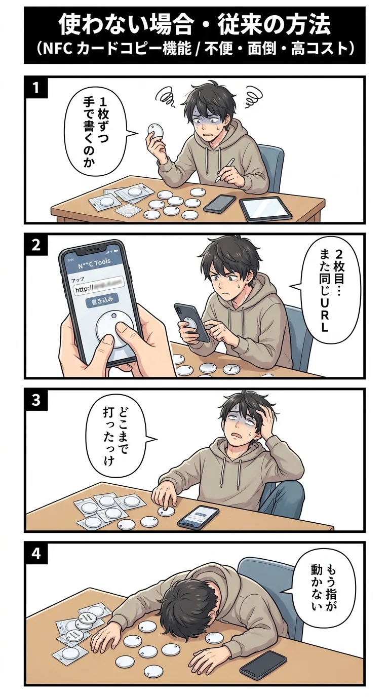 従来の方法/他社アプリ