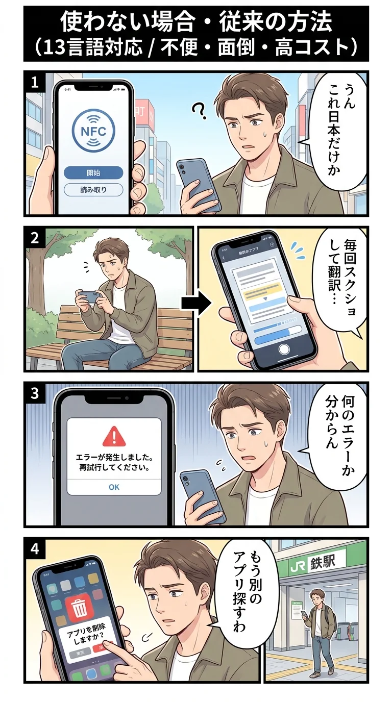 従来の方法/他社アプリ