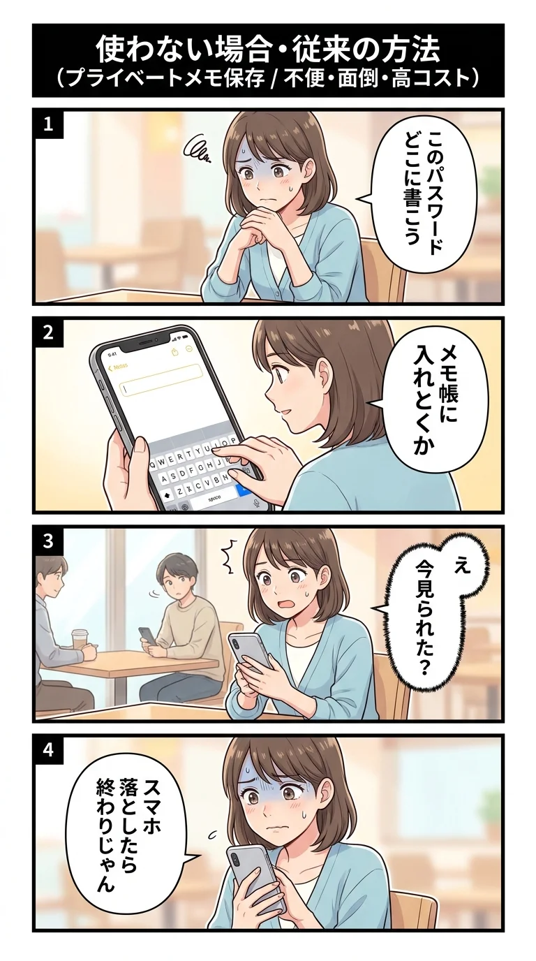 従来の方法/他社アプリ