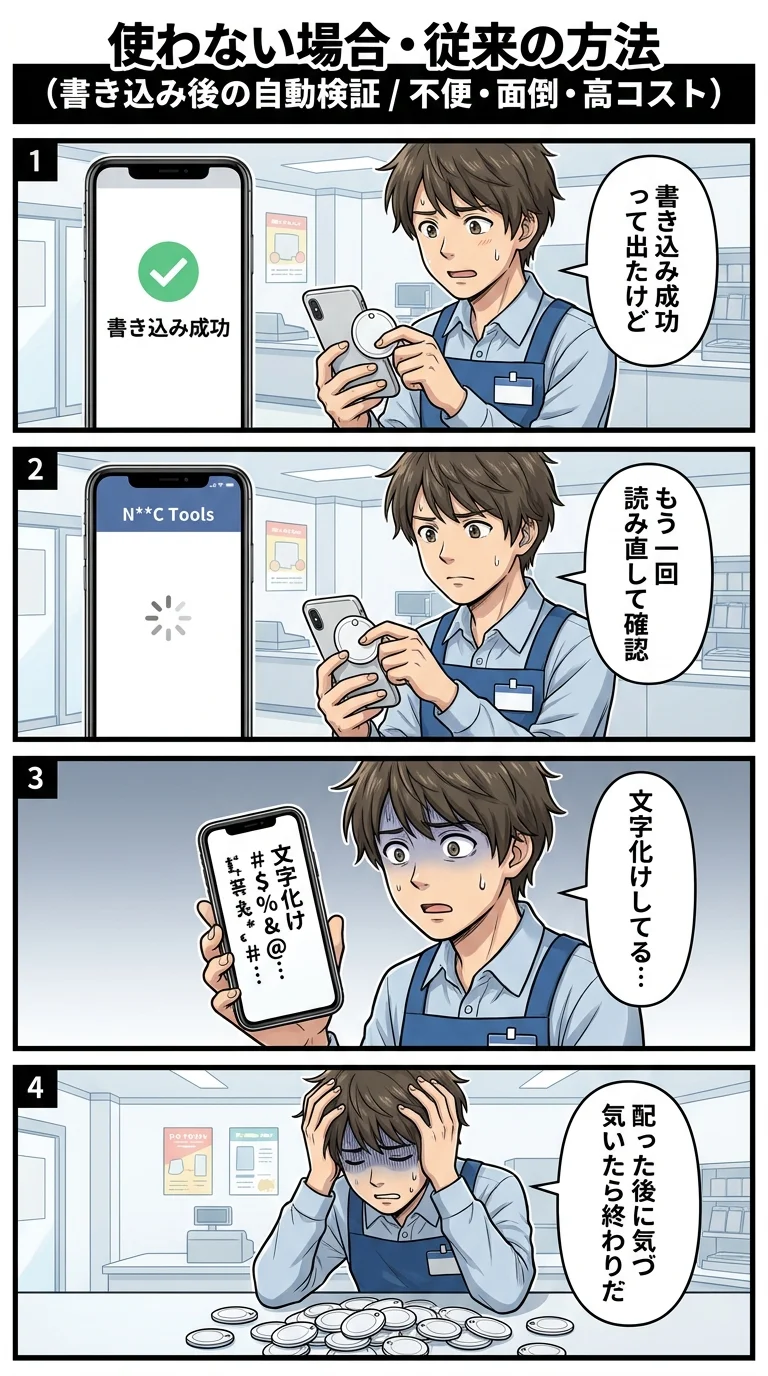 従来の方法/他社アプリ