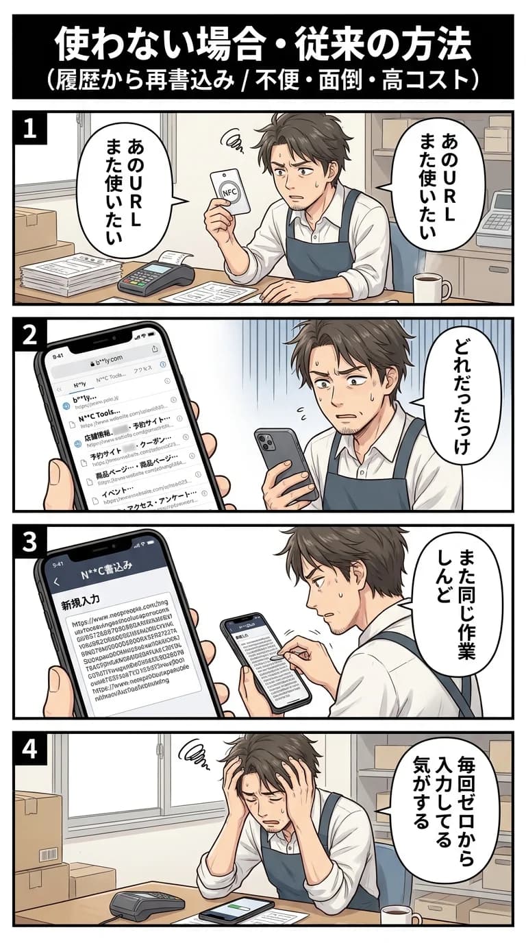 従来の方法/他社アプリ