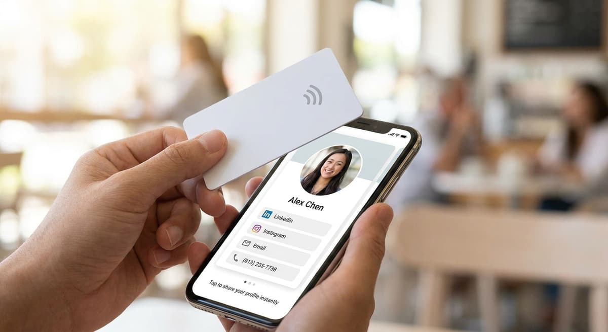 デジタル名刺 — NFCカードをかざすだけでプロフィール表示