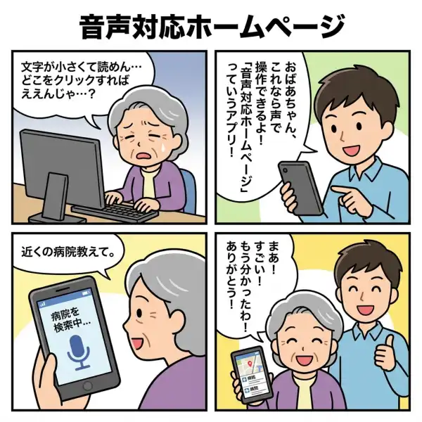 音声対応ホームページ(VOICE対応LP)