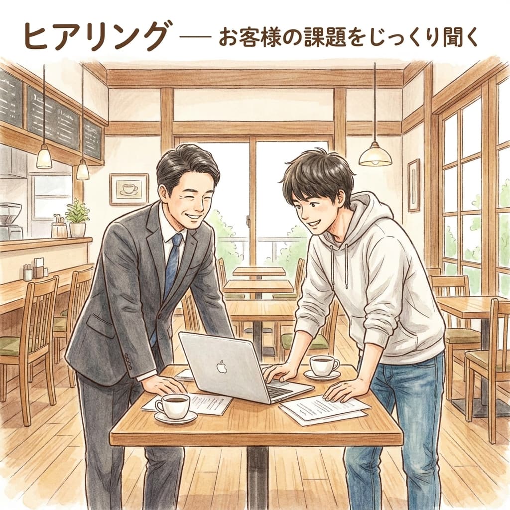 ヒアリング風景:お客様の課題をじっくり聞くことから始まる開発
