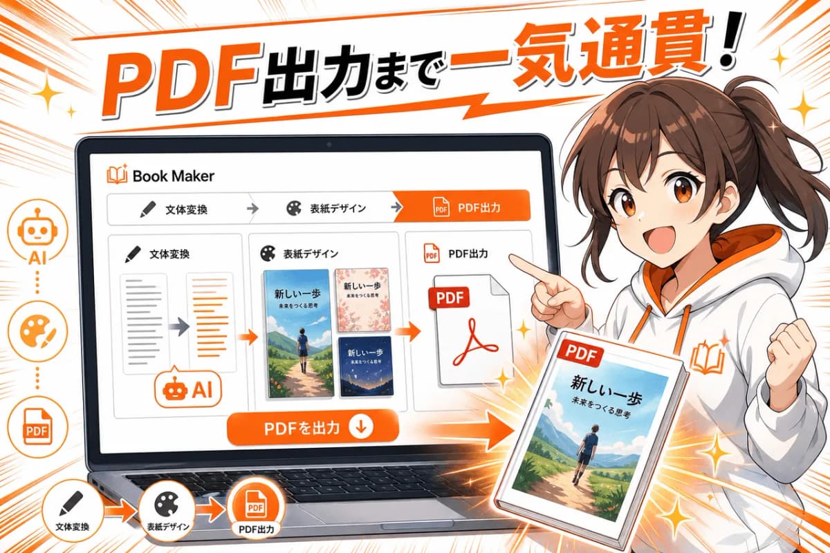 PDF出力まで一気通貫