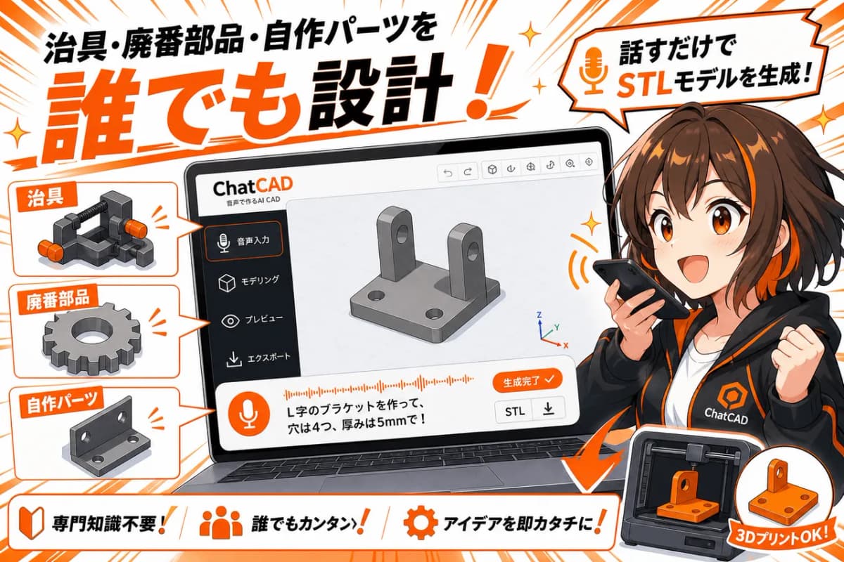 治具・廃番部品・自作パーツを誰でも設計