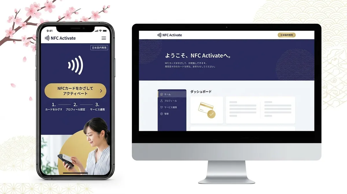 NFCカード購入者向けのアクティベーション&初期設定ページ