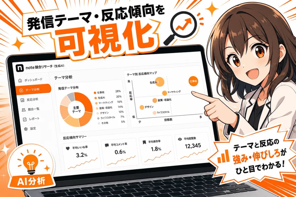 発信テーマ・反応傾向を可視化