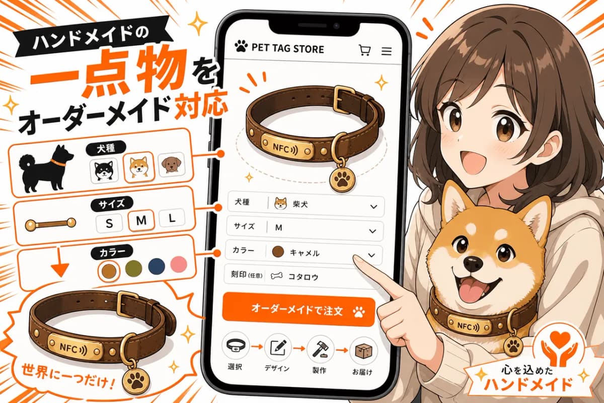 ハンドメイドの一点物をオーダーメイド対応