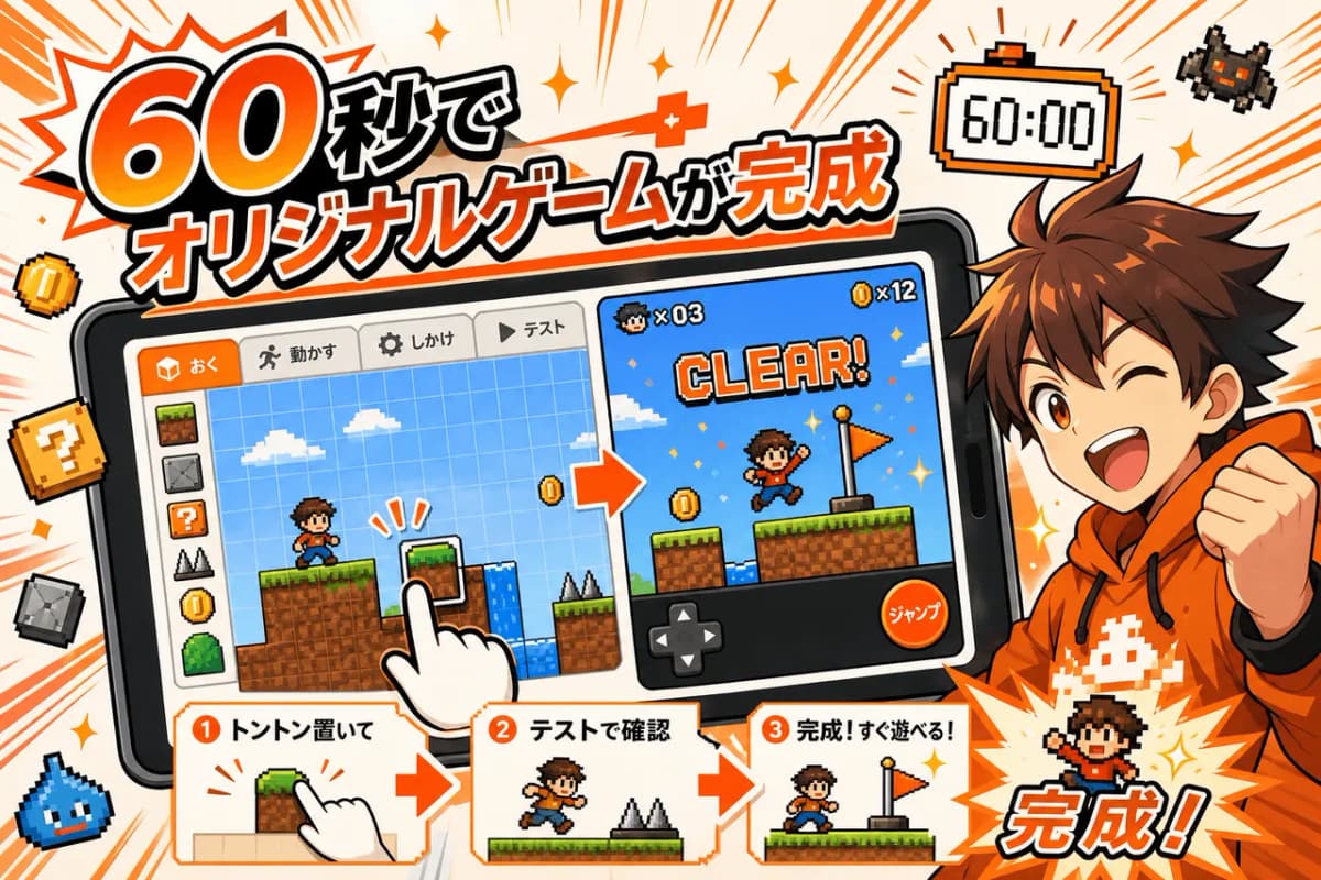 60秒でオリジナルゲームが完成